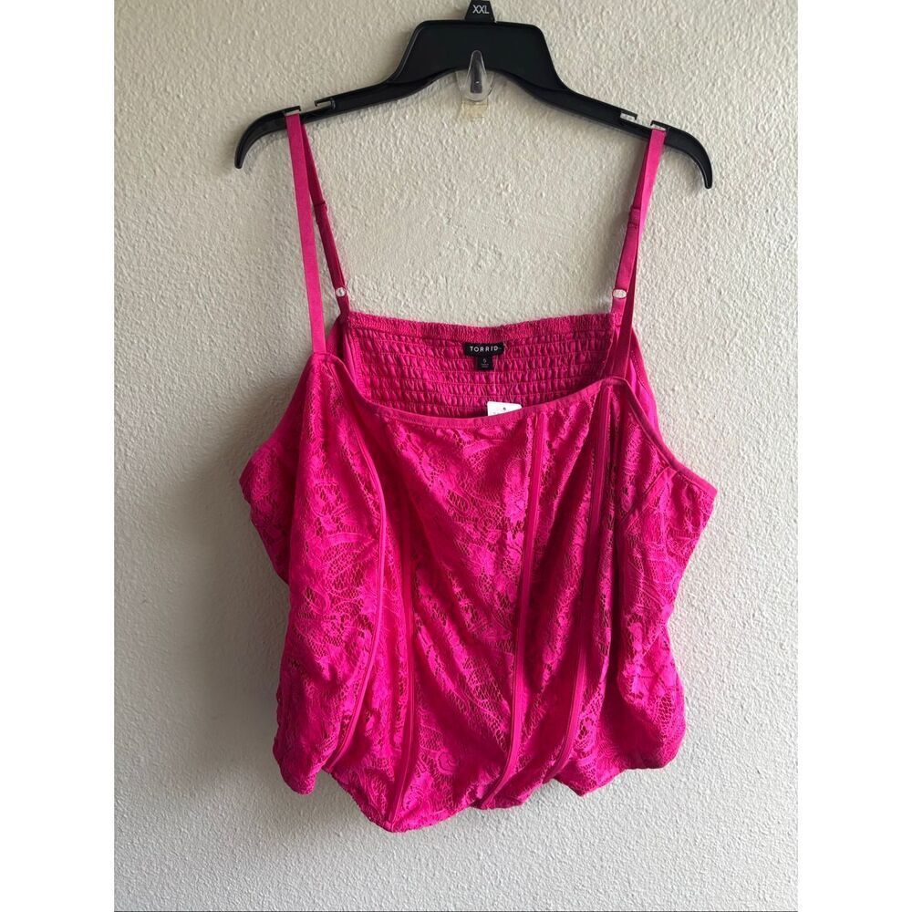 ❤️TORRID Lace Power Mesh Crop Corset NWT
